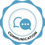 q academy communication badge