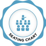 q academy seating chart badge
